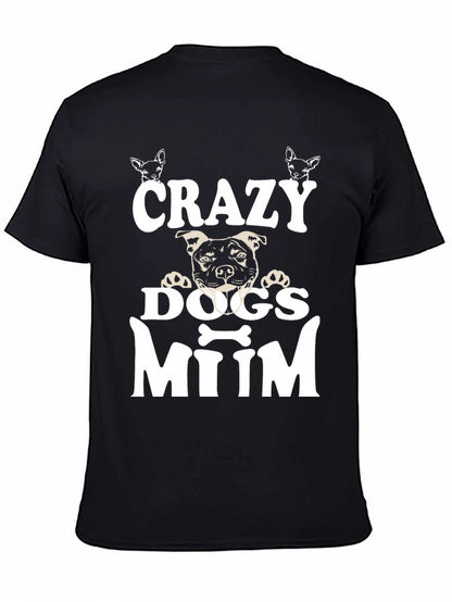 Camiseta Negra Crazy Dogs Mum