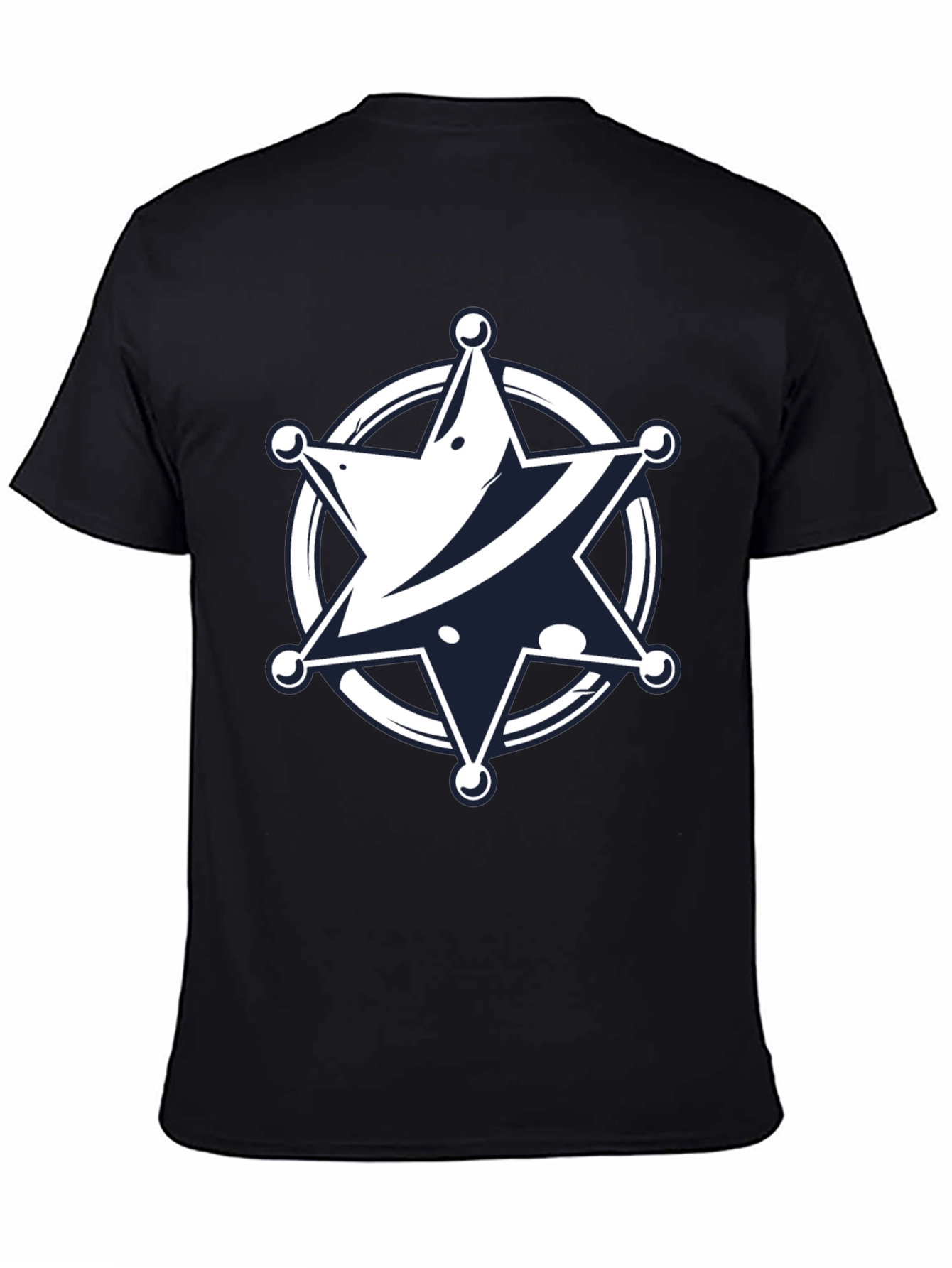 Camiseta Negra con Estrella de Sheriff