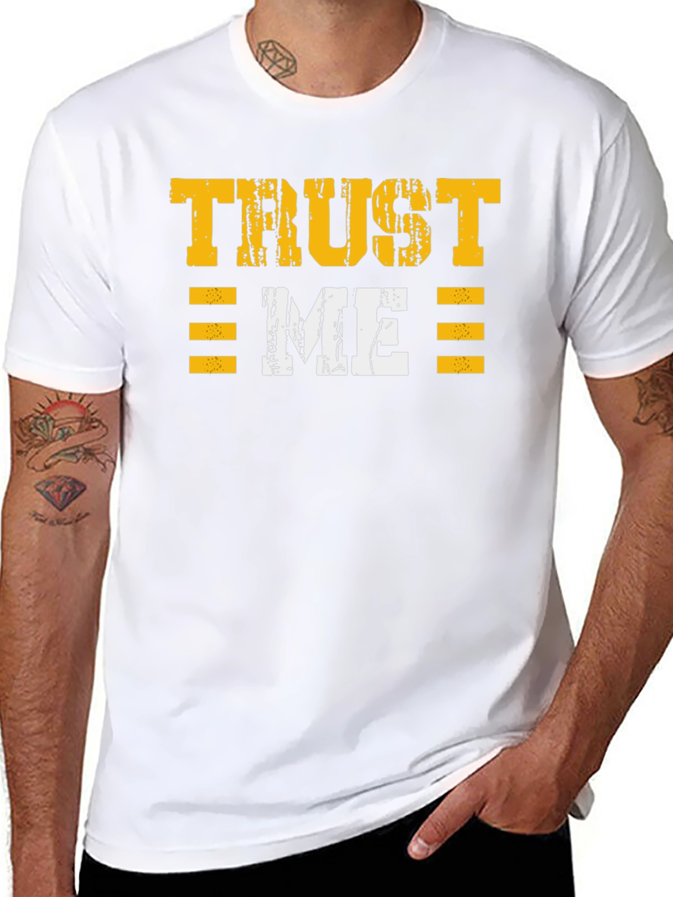Camiseta Negra Trust Me Estilo Grunge