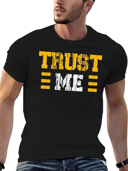 Camiseta Negra Trust Me Estilo Grunge
