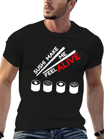 Camiseta Negra Sushi Make Me Feel Alive