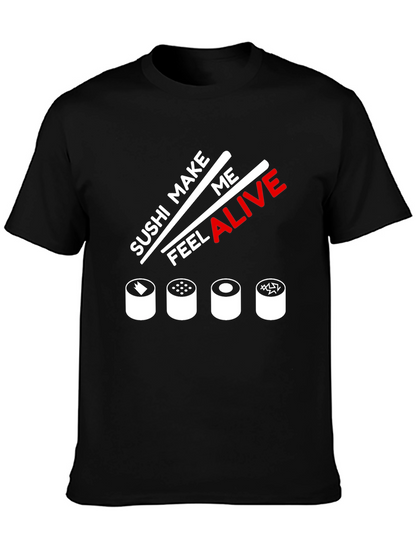 Camiseta Negra Sushi Make Me Feel Alive