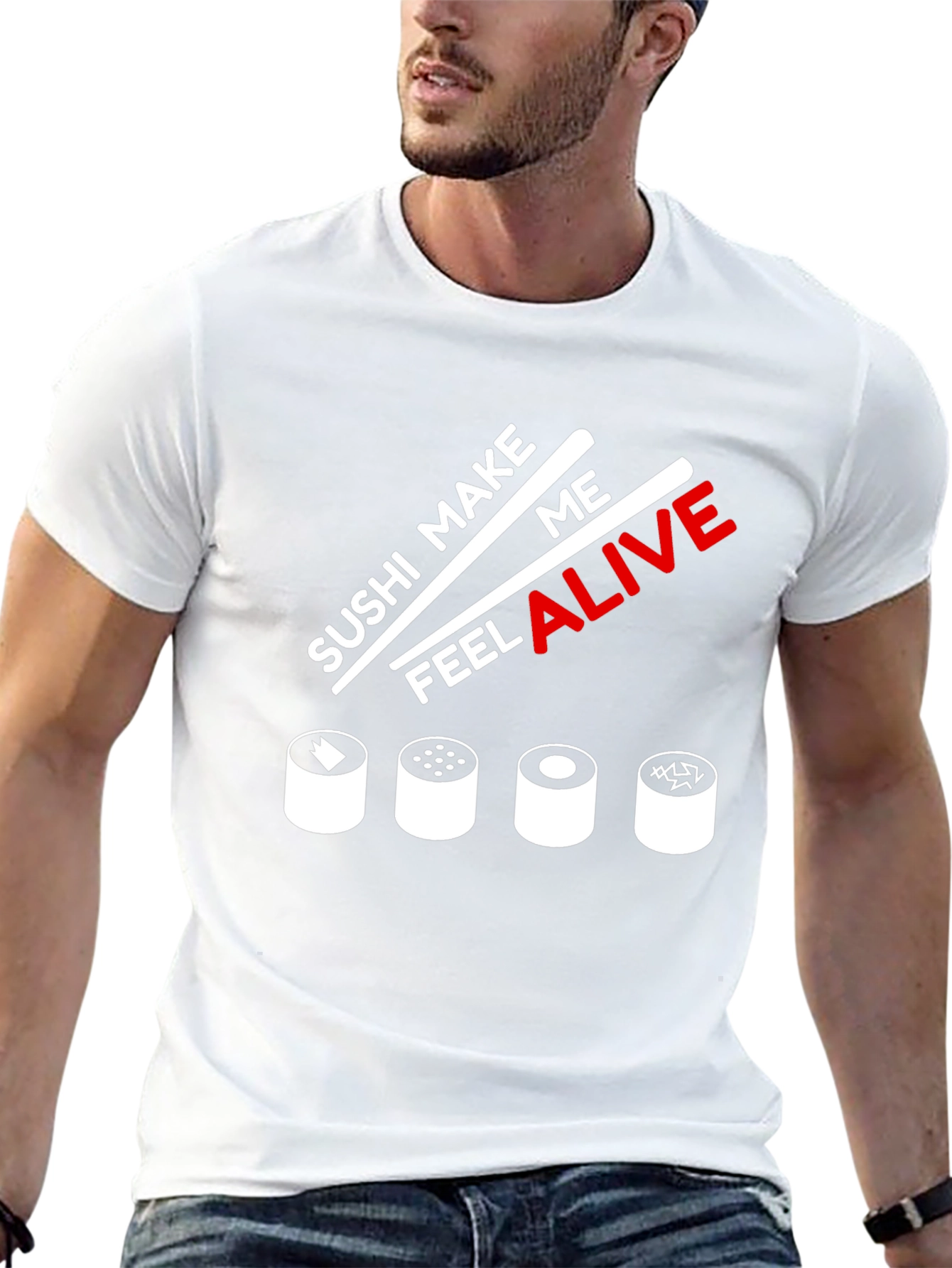 Camiseta Negra Sushi Make Me Feel Alive