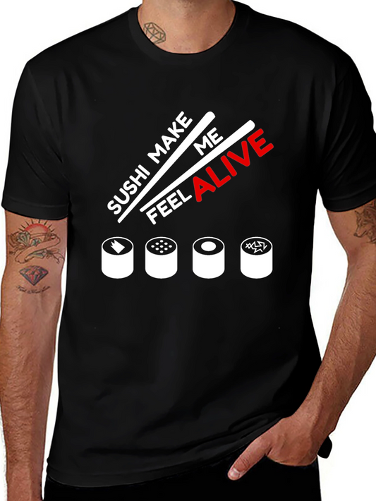 Camiseta Negra Sushi Make Me Feel Alive