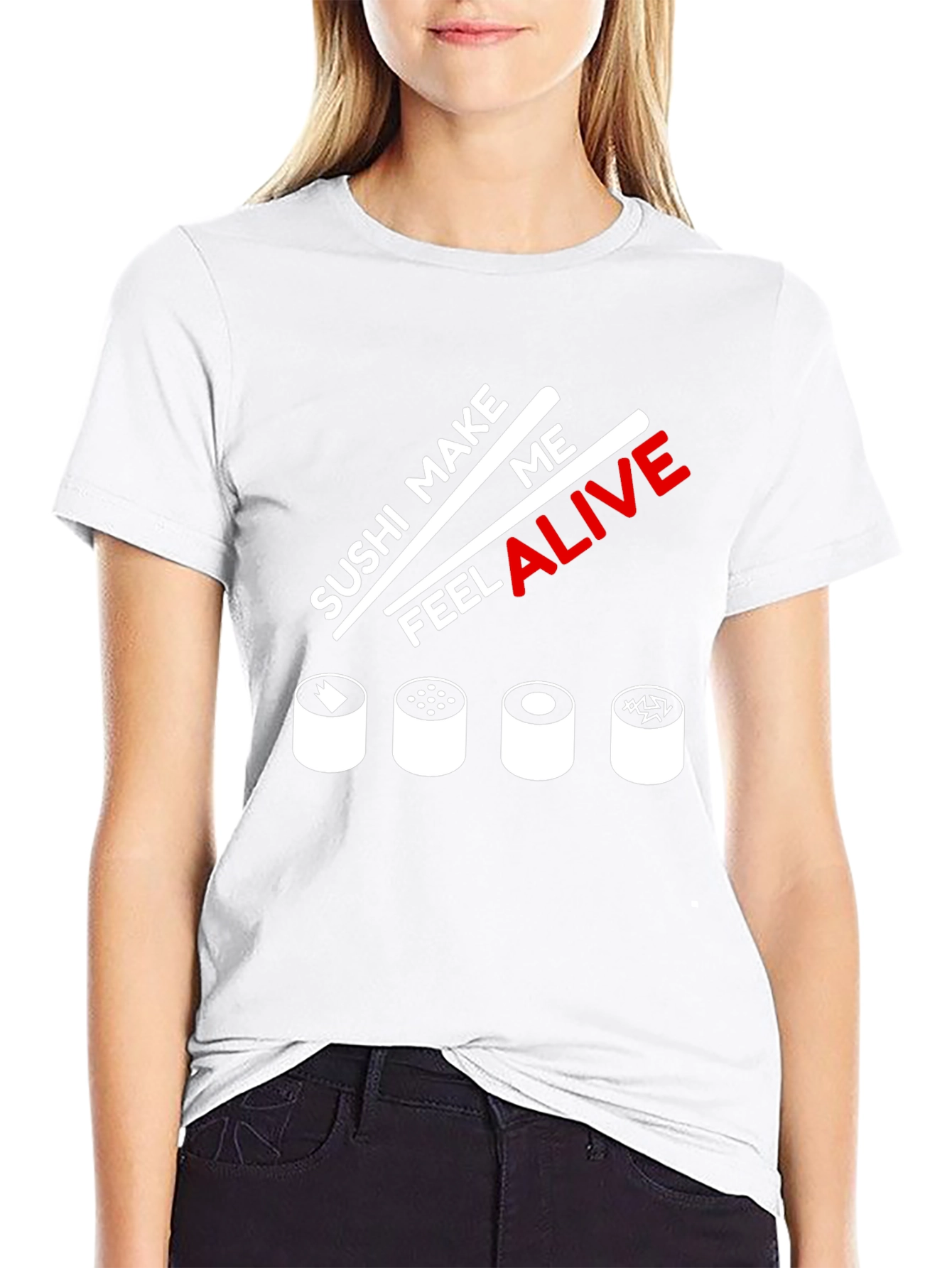 Camiseta Negra Sushi Make Me Feel Alive