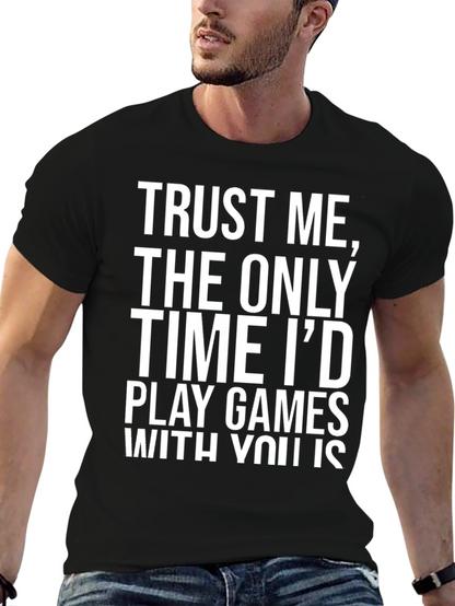 Camiseta Negra con Mensaje Romántico de Juego