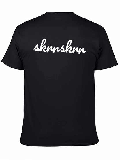 Camiseta Negra Estampada Casual