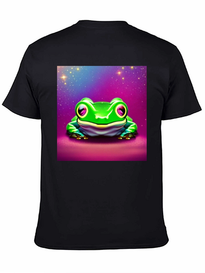 Camiseta Negra con Rana Espacial