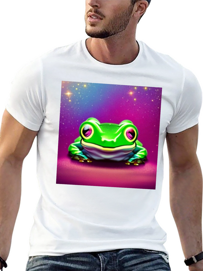 Camiseta Negra con Rana Espacial