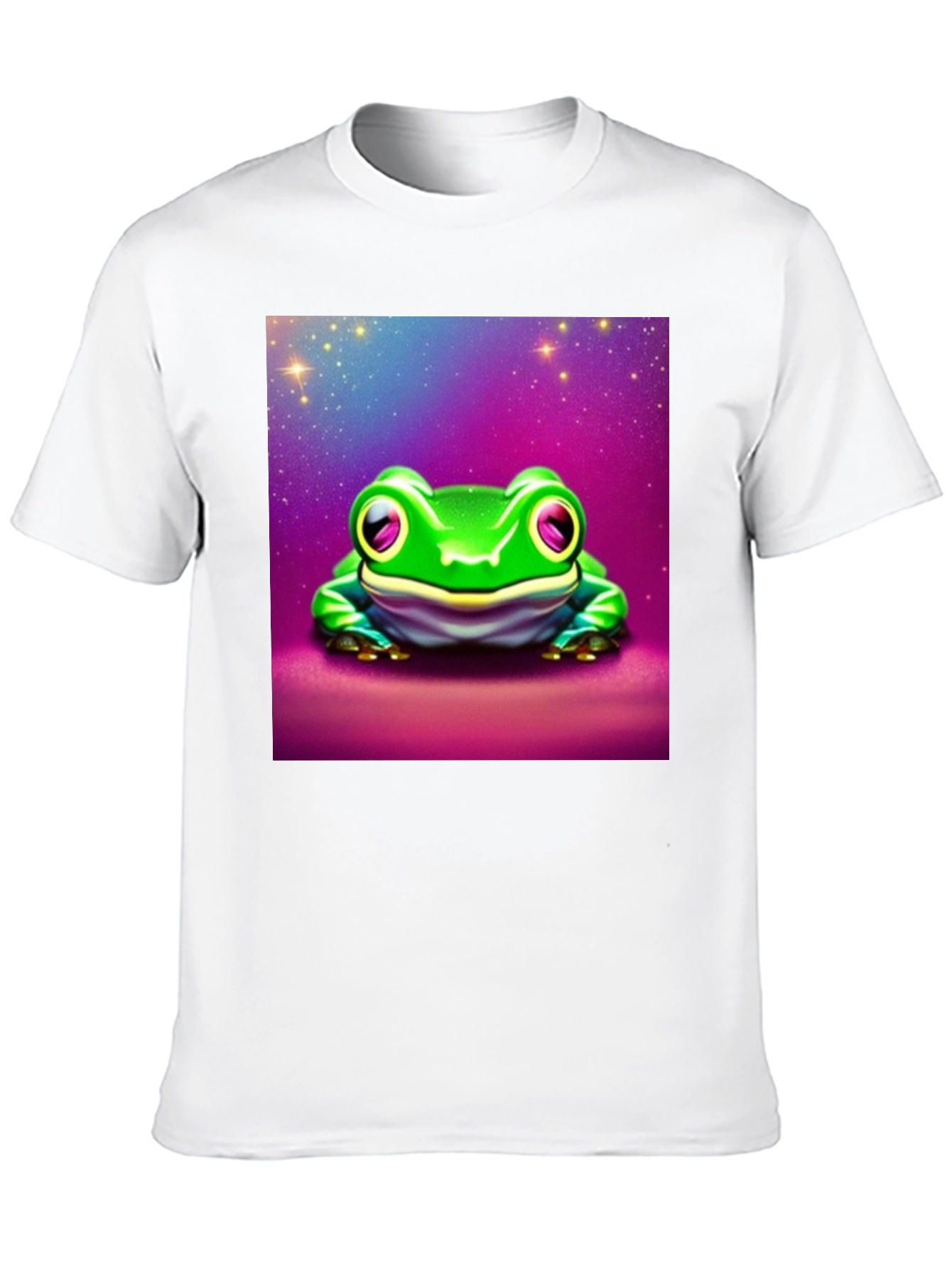 Camiseta Negra con Rana Espacial