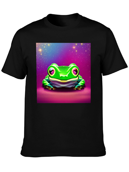 Camiseta Negra con Rana Espacial