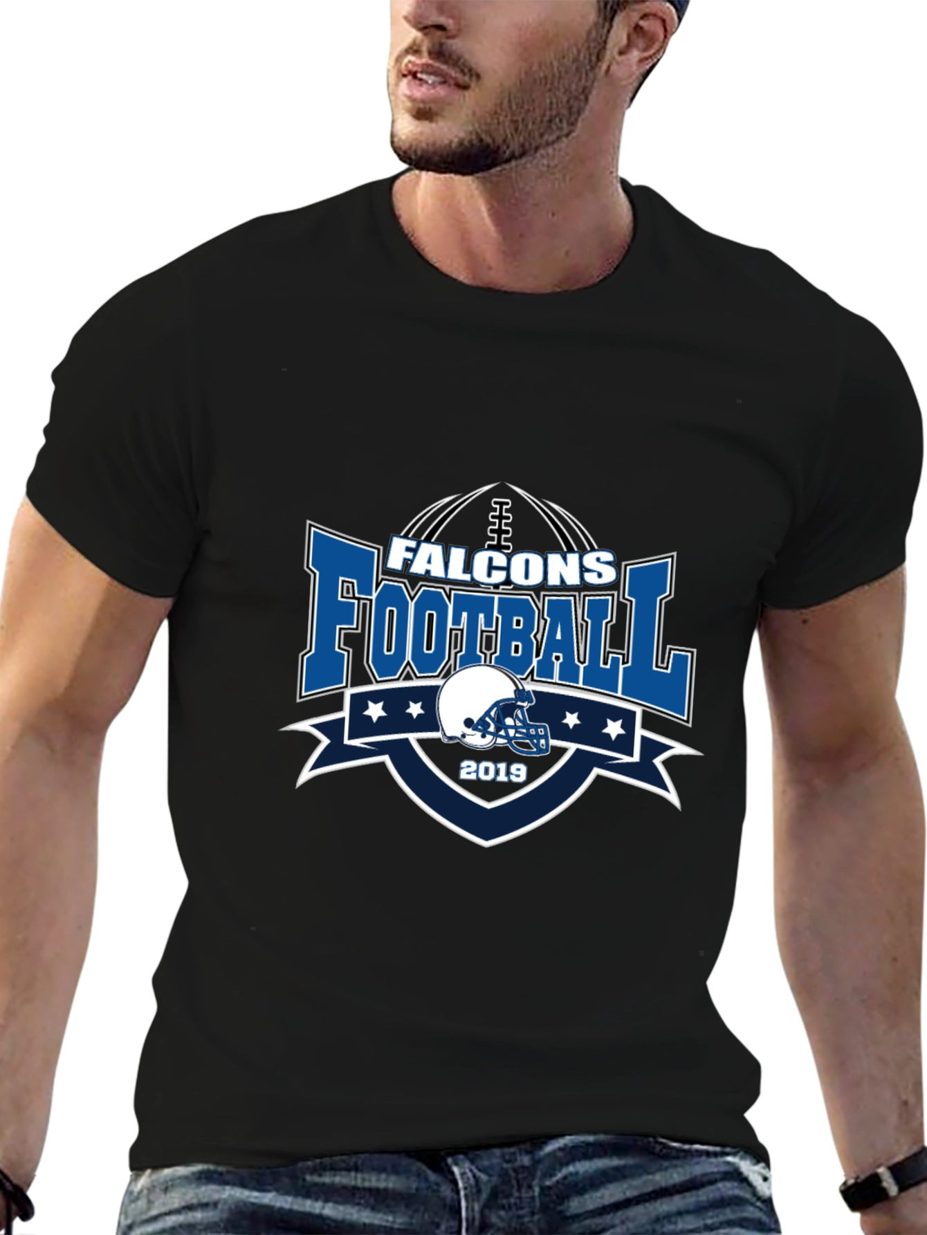 Camiseta Negra Fútbol Americano Falcons 2019