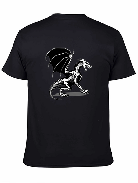 Camiseta Negra con Dragón Esqueleto