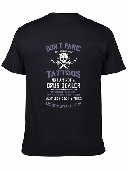 Camiseta Negra con Diseño Gráfico Dont Panic