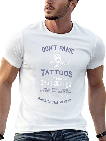 Camiseta Negra con Diseño Gráfico Dont Panic