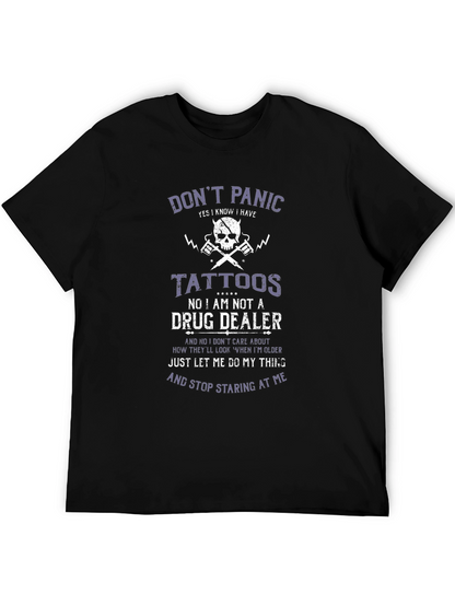 Camiseta Negra con Diseño Gráfico Dont Panic