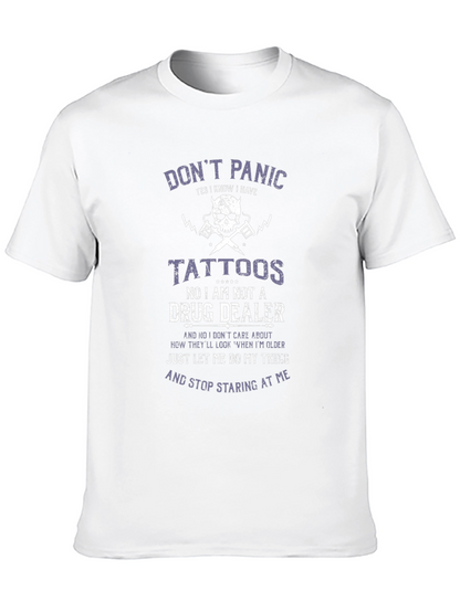 Camiseta Negra con Diseño Gráfico Dont Panic