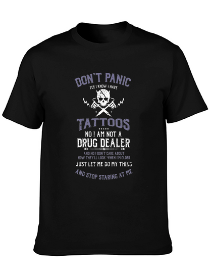 Camiseta Negra con Diseño Gráfico Dont Panic
