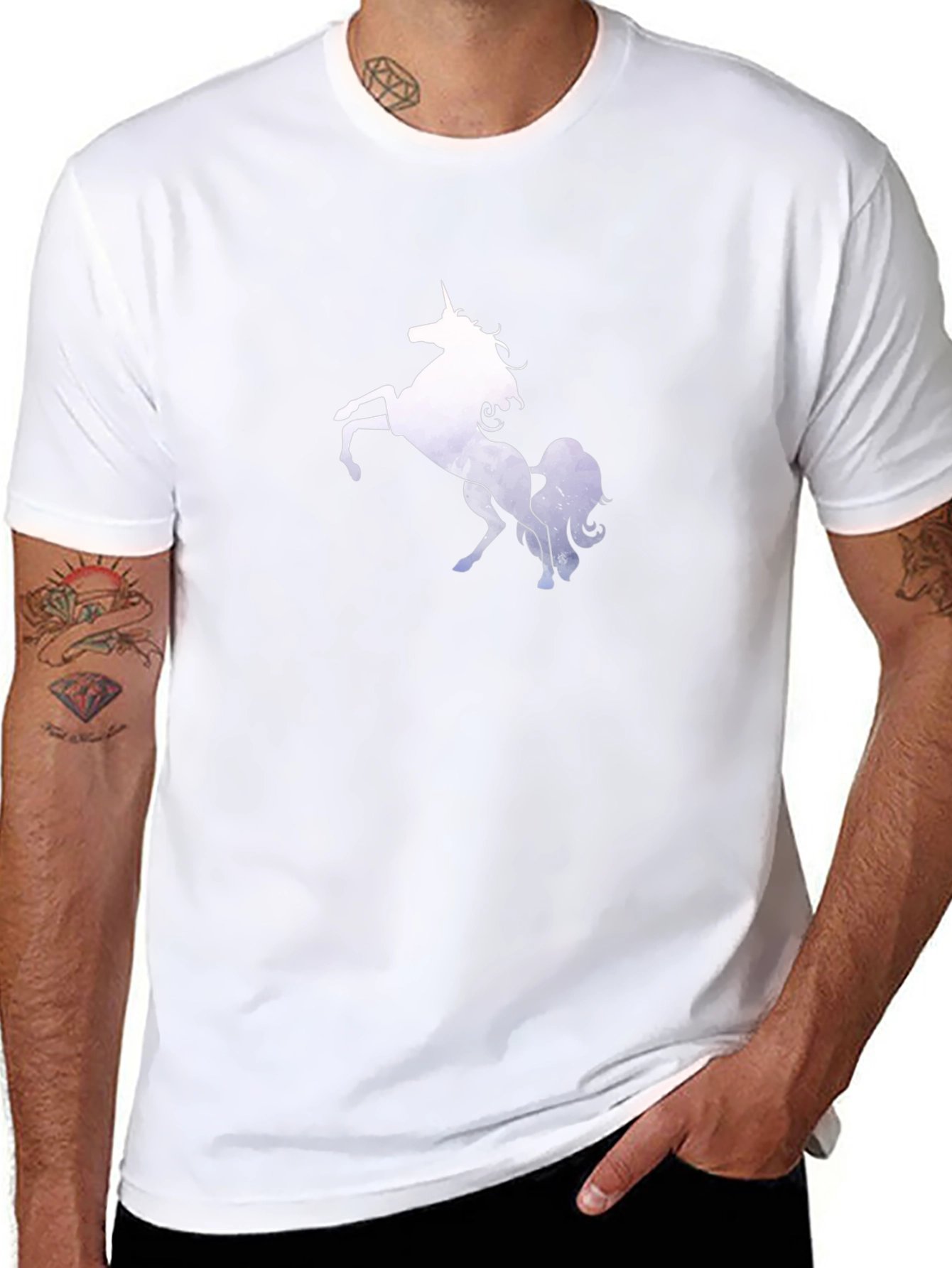 Camiseta Negra Unicornio Mágico