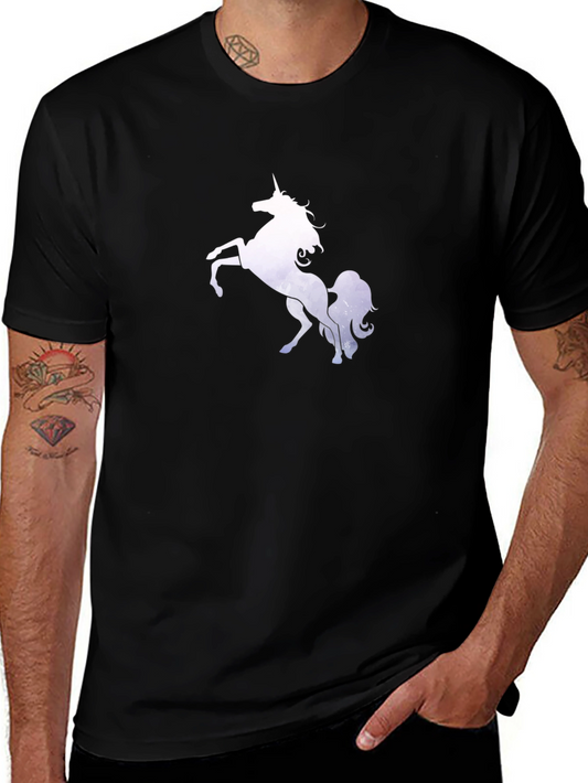 Camiseta Negra Unicornio Mágico