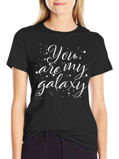 Camiseta Negra con Diseño You are my galaxy