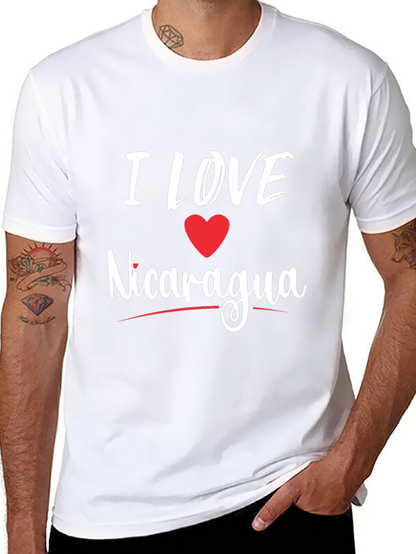 Camiseta Negra Amo Nicaragua para Hombre