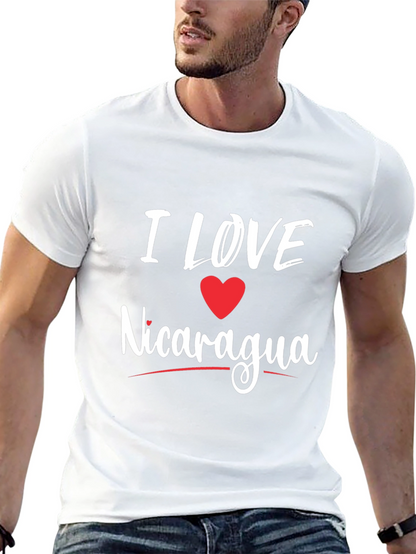 Camiseta Negra Amo Nicaragua para Hombre