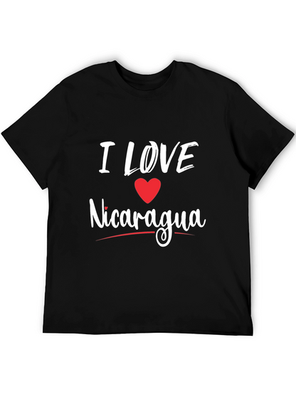 Camiseta Negra Amo Nicaragua para Hombre