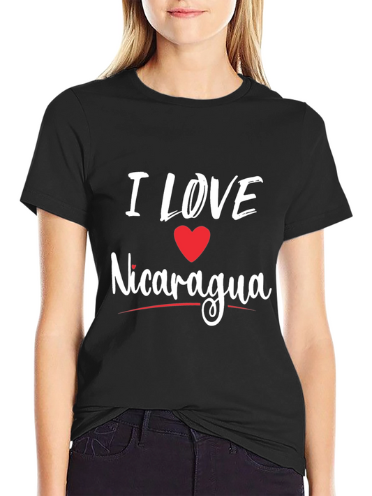 Camiseta Negra Amo Nicaragua para Hombre