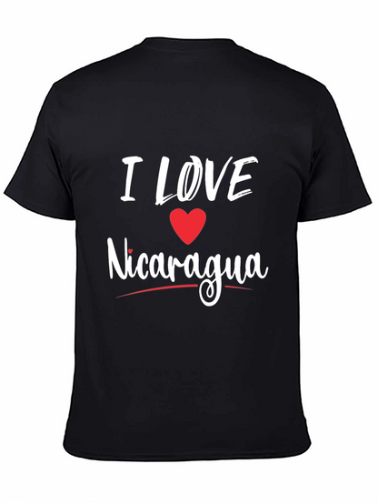 Camiseta Negra Amo Nicaragua para Hombre