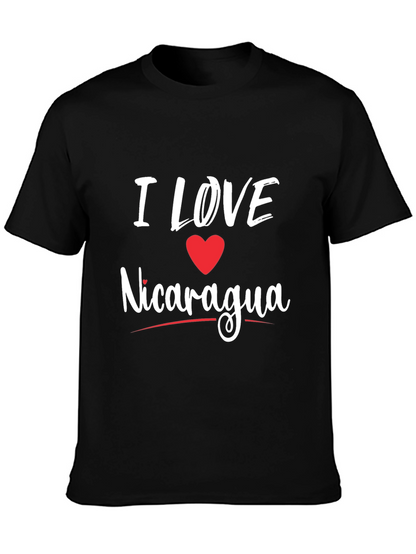 Camiseta Negra Amo Nicaragua para Hombre