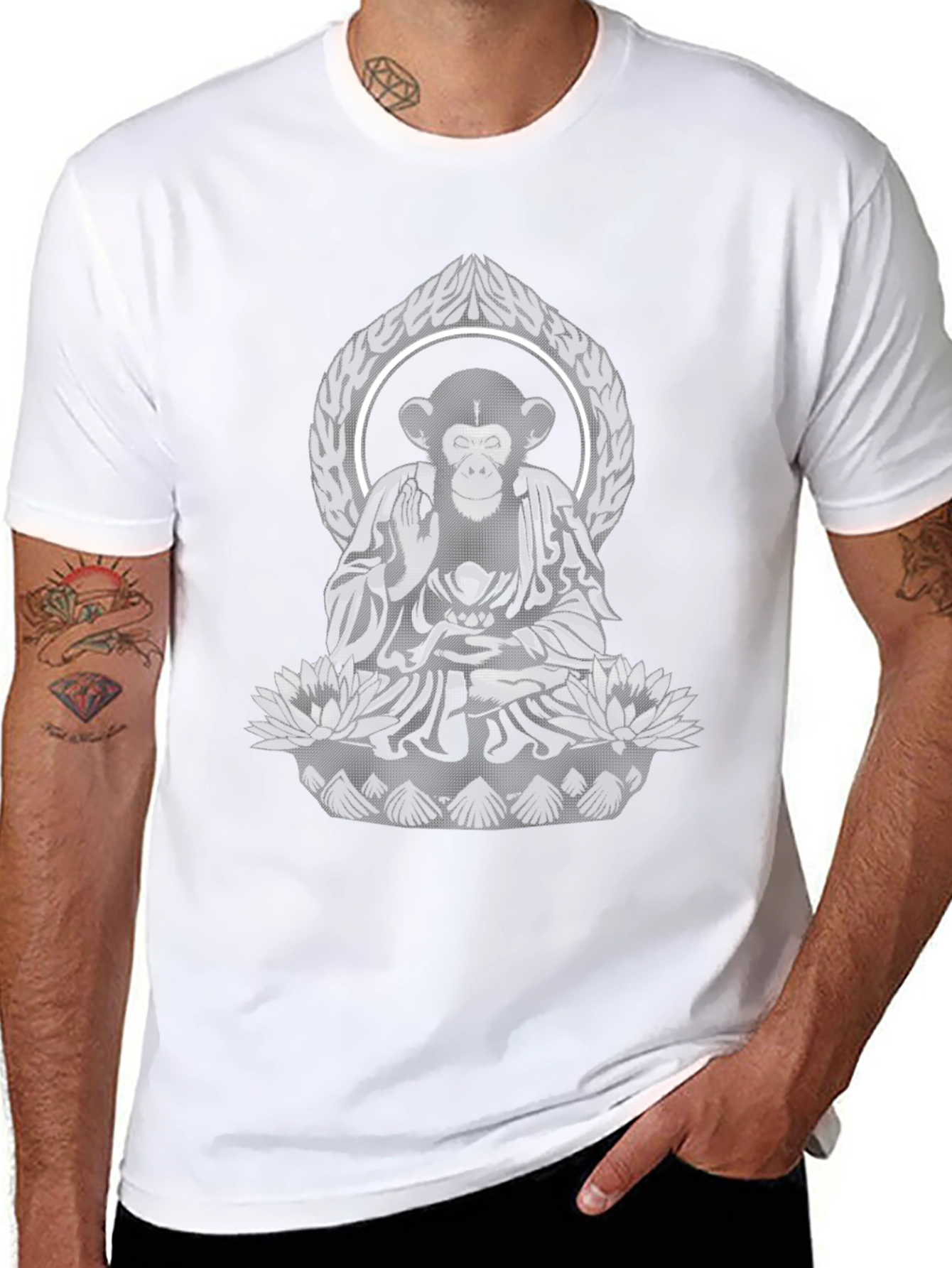 Camiseta Buda Mono - Diseño Único y Original