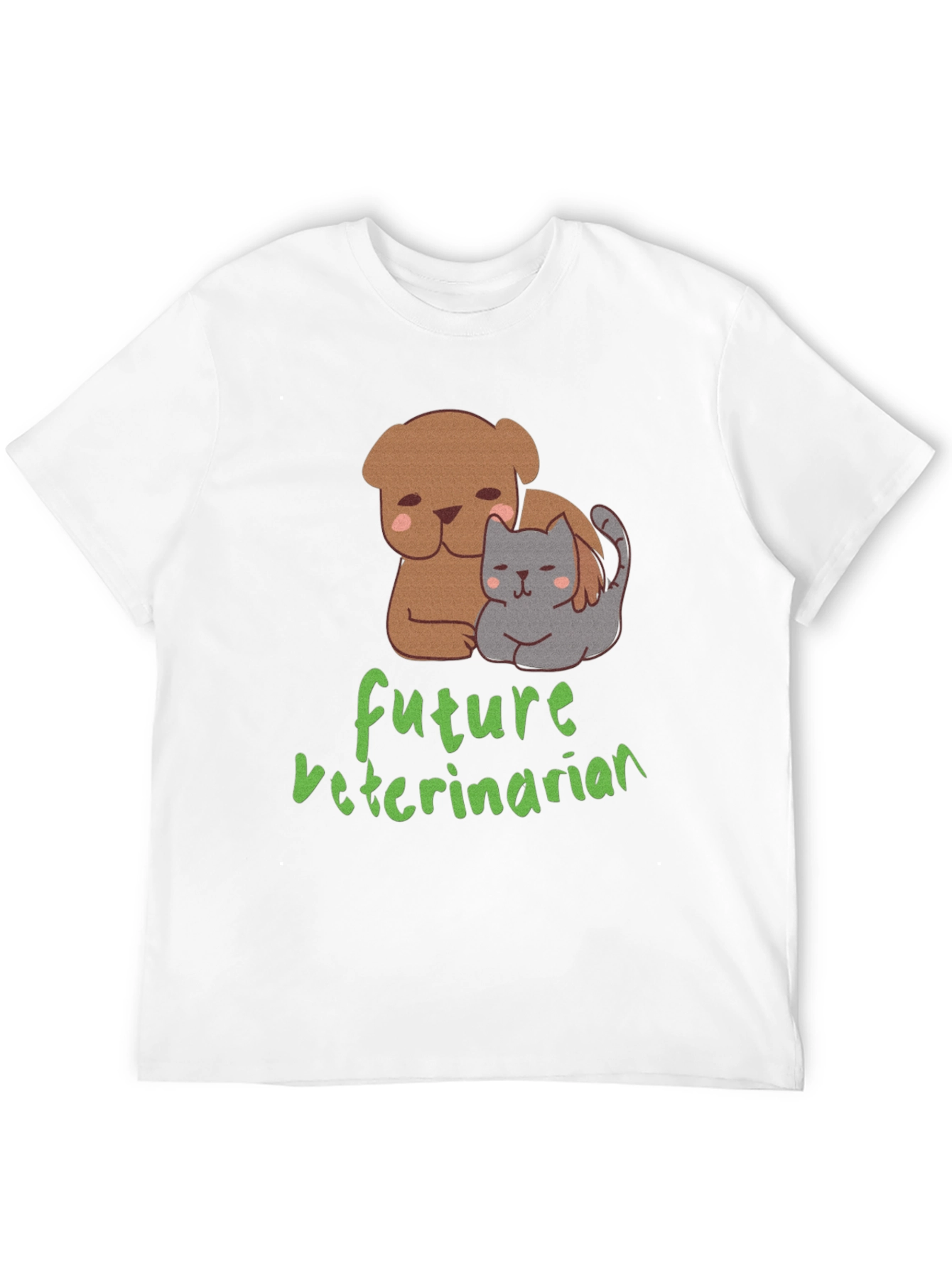 Camiseta Negra Futuro Veterinario con Diseño de Mascotas