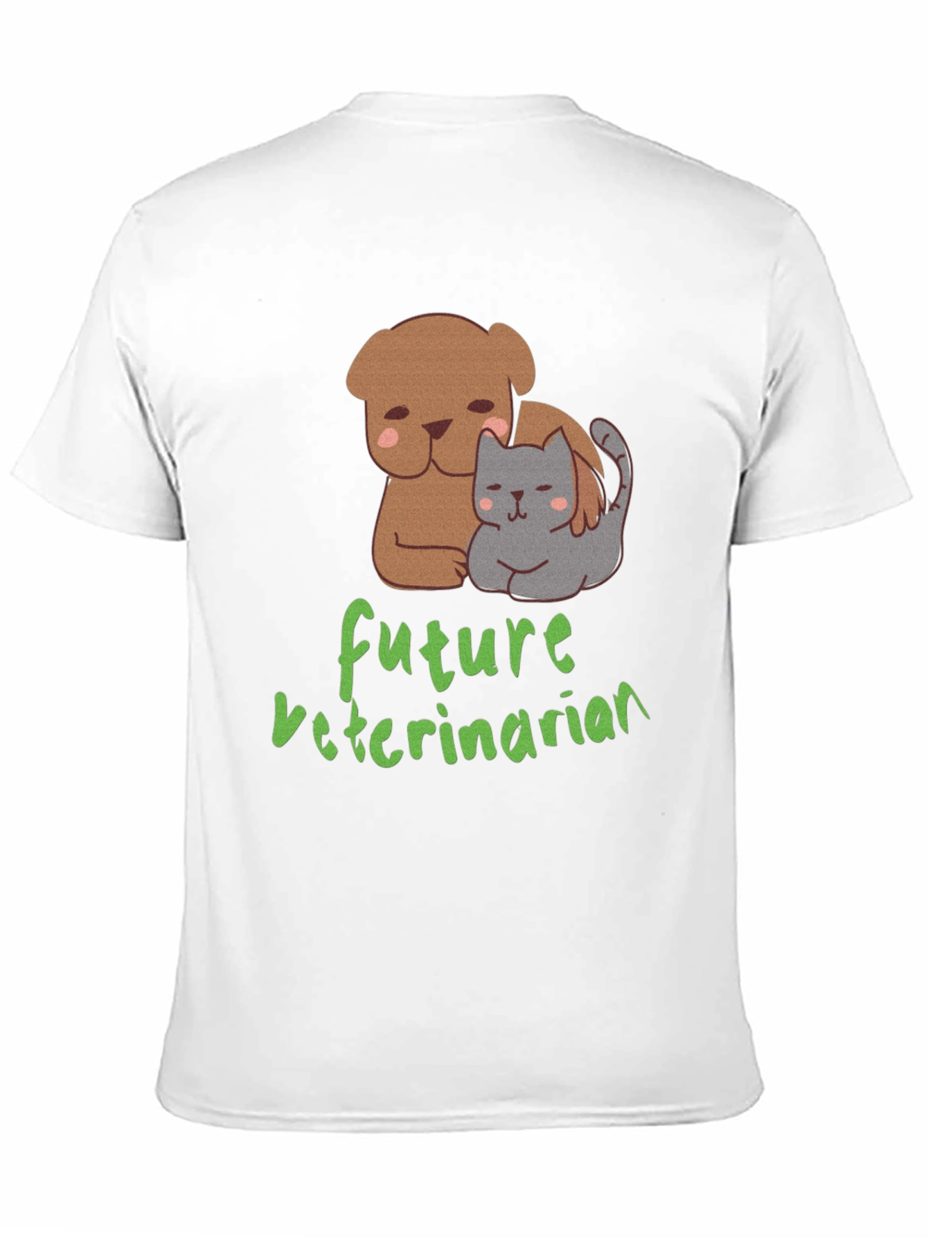 Camiseta Negra Futuro Veterinario con Diseño de Mascotas