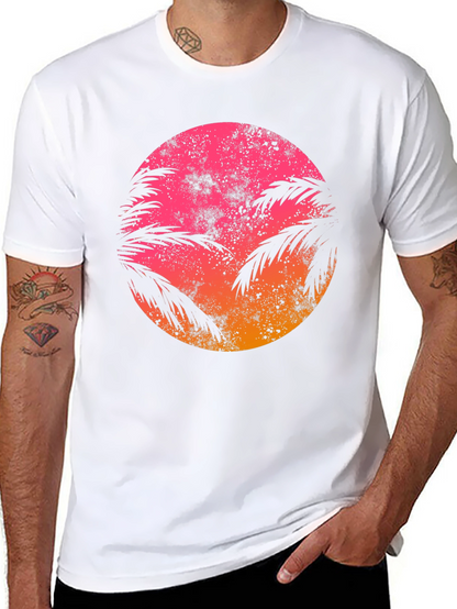 Camiseta Sunset Palm Retro Estampada
