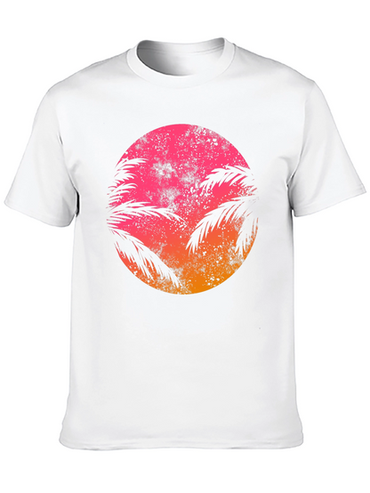 Camiseta Sunset Palm Retro Estampada
