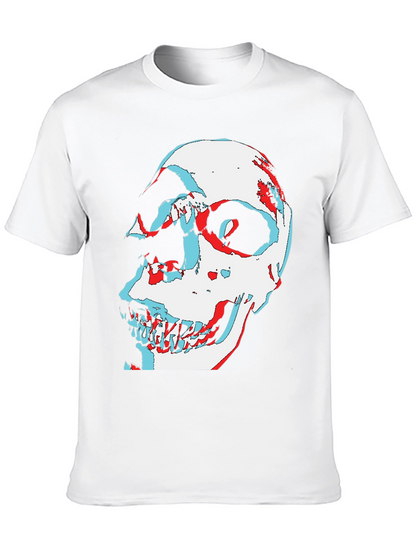 Camiseta Negra con Diseño Calavera 3D