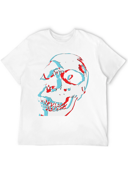Camiseta Negra con Diseño Calavera 3D