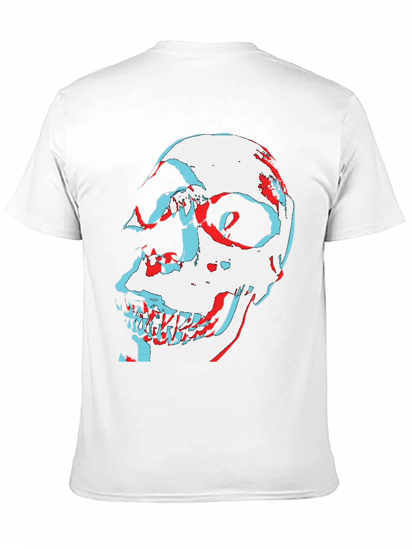 Camiseta Negra con Diseño Calavera 3D
