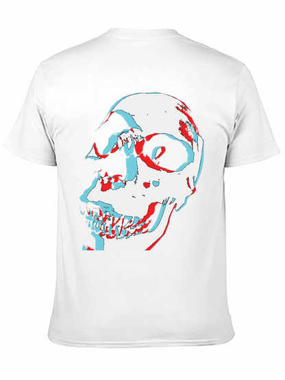 Camiseta Negra con Diseño Calavera 3D