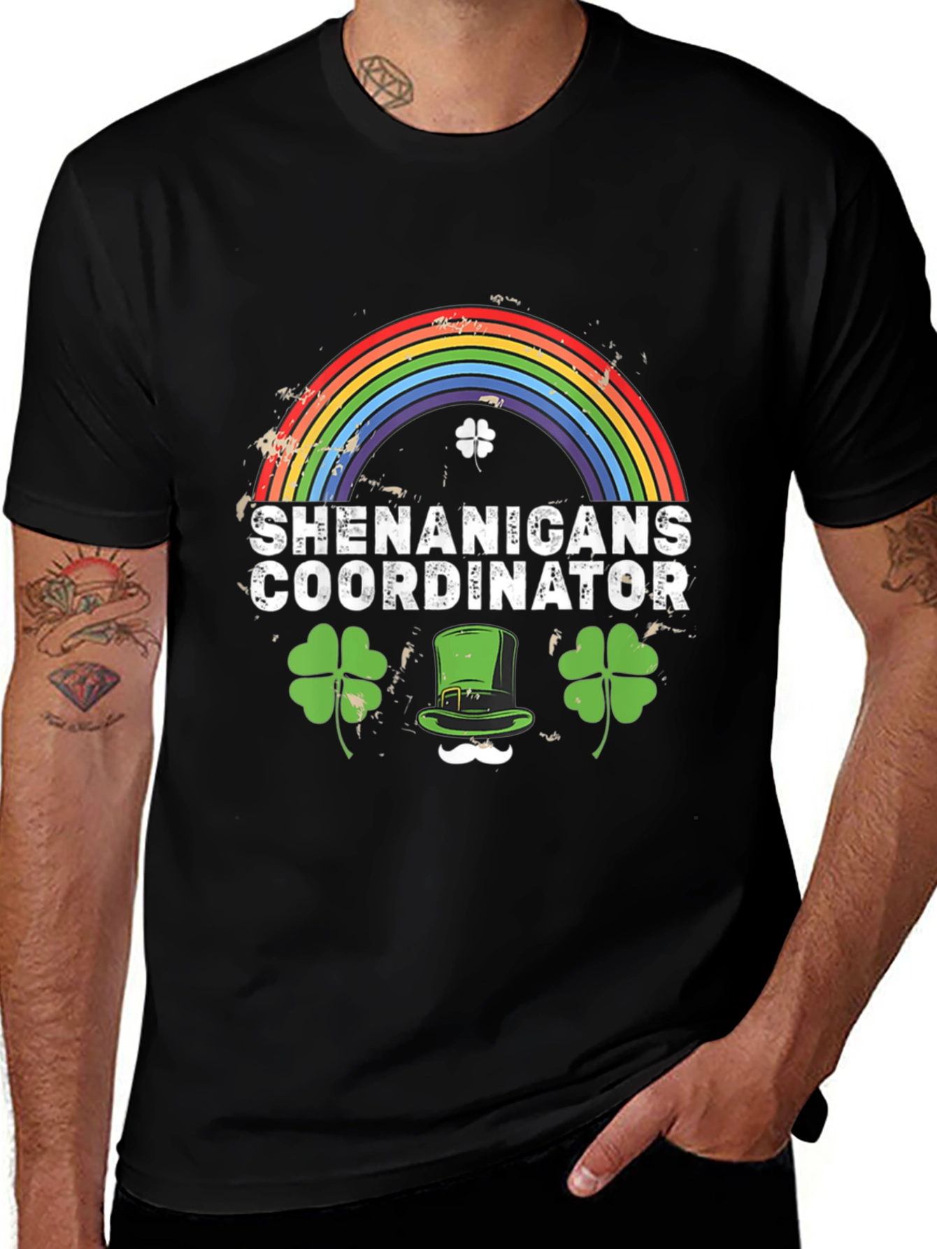 Camiseta Negra Divertida para el Día de San Patricio