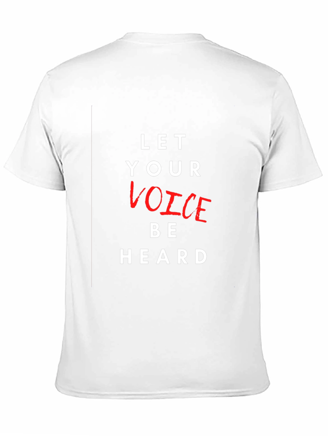 Camiseta Negra con Mensaje Let Your Voice Be Heard