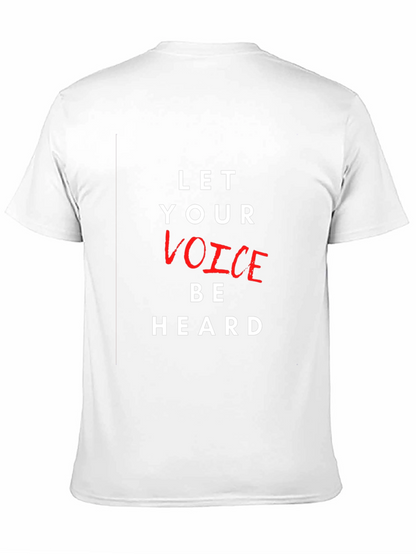 Camiseta Negra con Mensaje Let Your Voice Be Heard