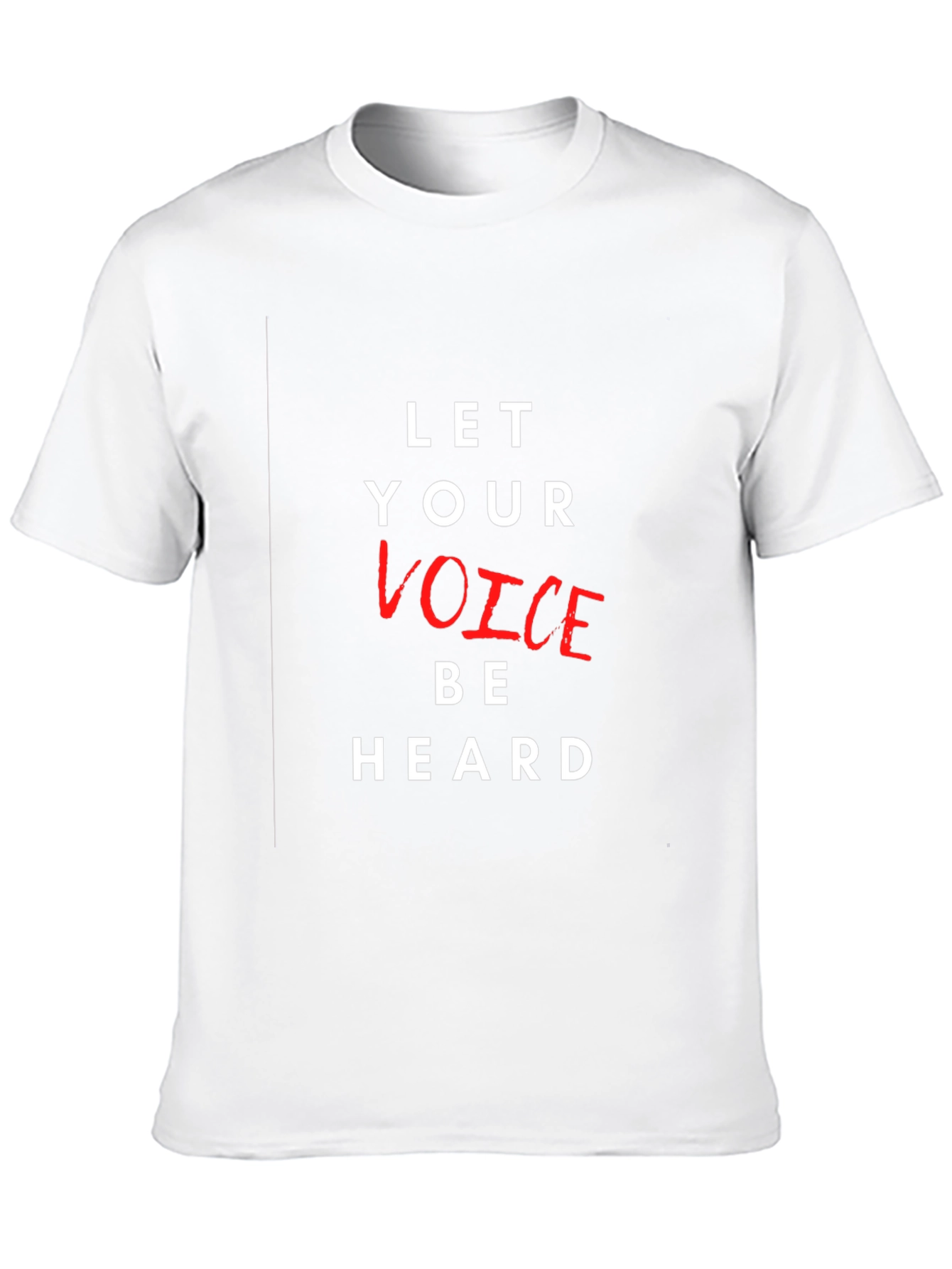 Camiseta Negra con Mensaje Let Your Voice Be Heard
