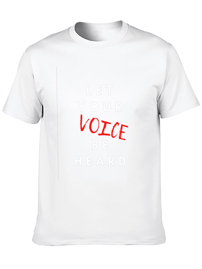 Camiseta Negra con Mensaje Let Your Voice Be Heard