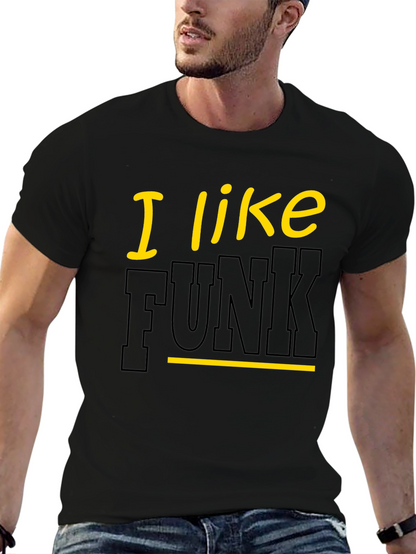 Camiseta Negra con Diseño I Like Funk