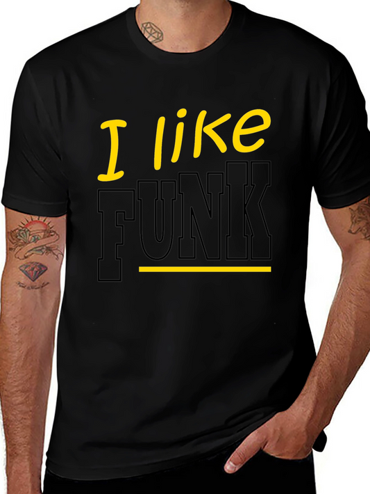 Camiseta Negra con Diseño I Like Funk