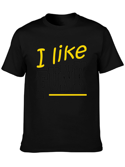 Camiseta Negra con Diseño I Like Funk
