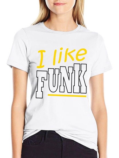 Camiseta Negra con Diseño I Like Funk