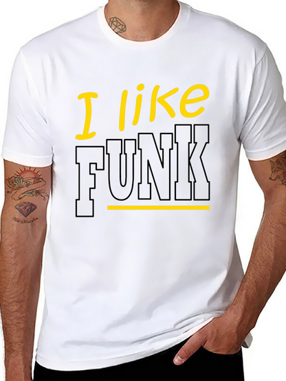 Camiseta Negra con Diseño I Like Funk